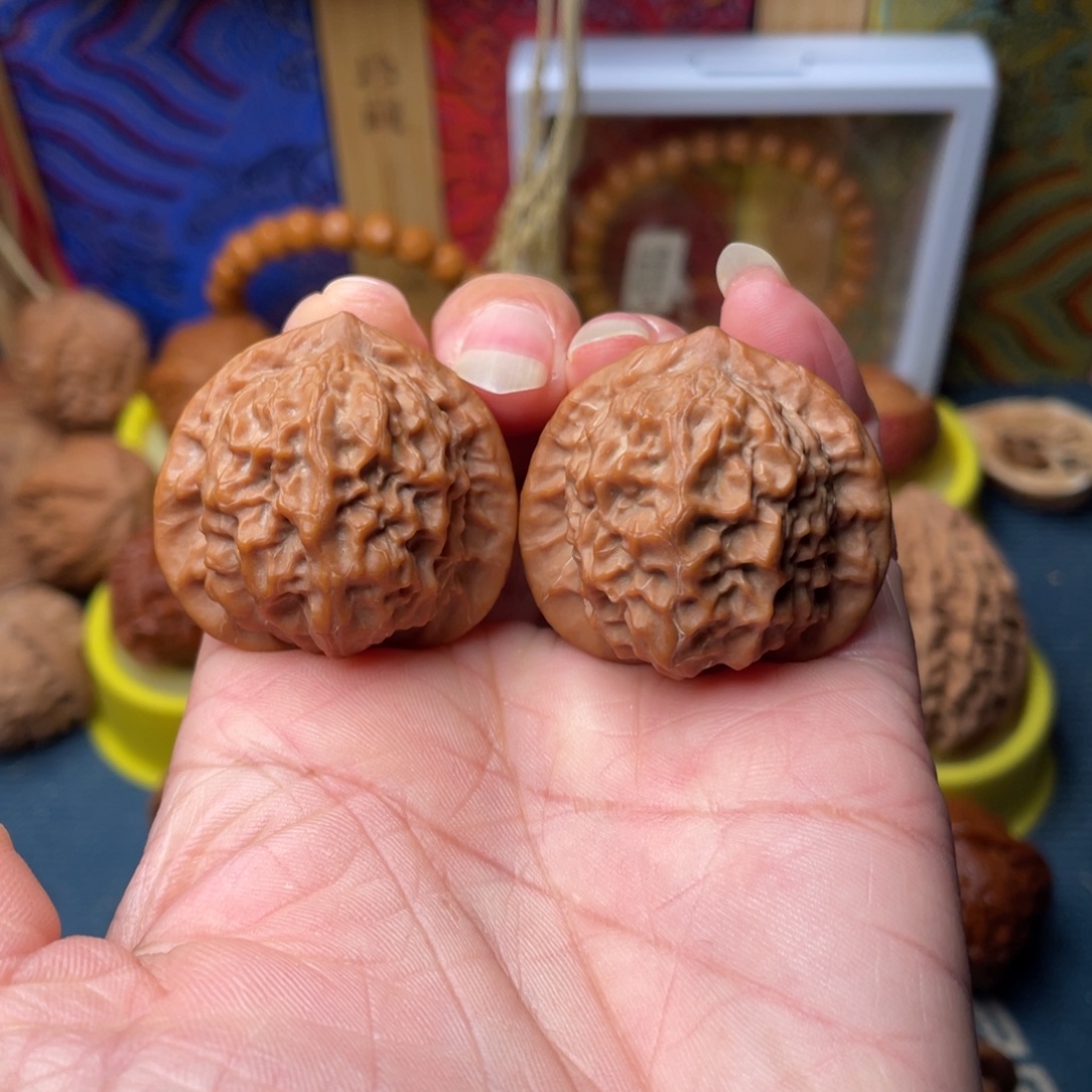 文玩核桃把件36+瓷娃娃