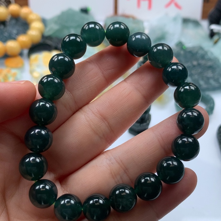 翡翠颈饰未镶嵌保真天然A货翡翠