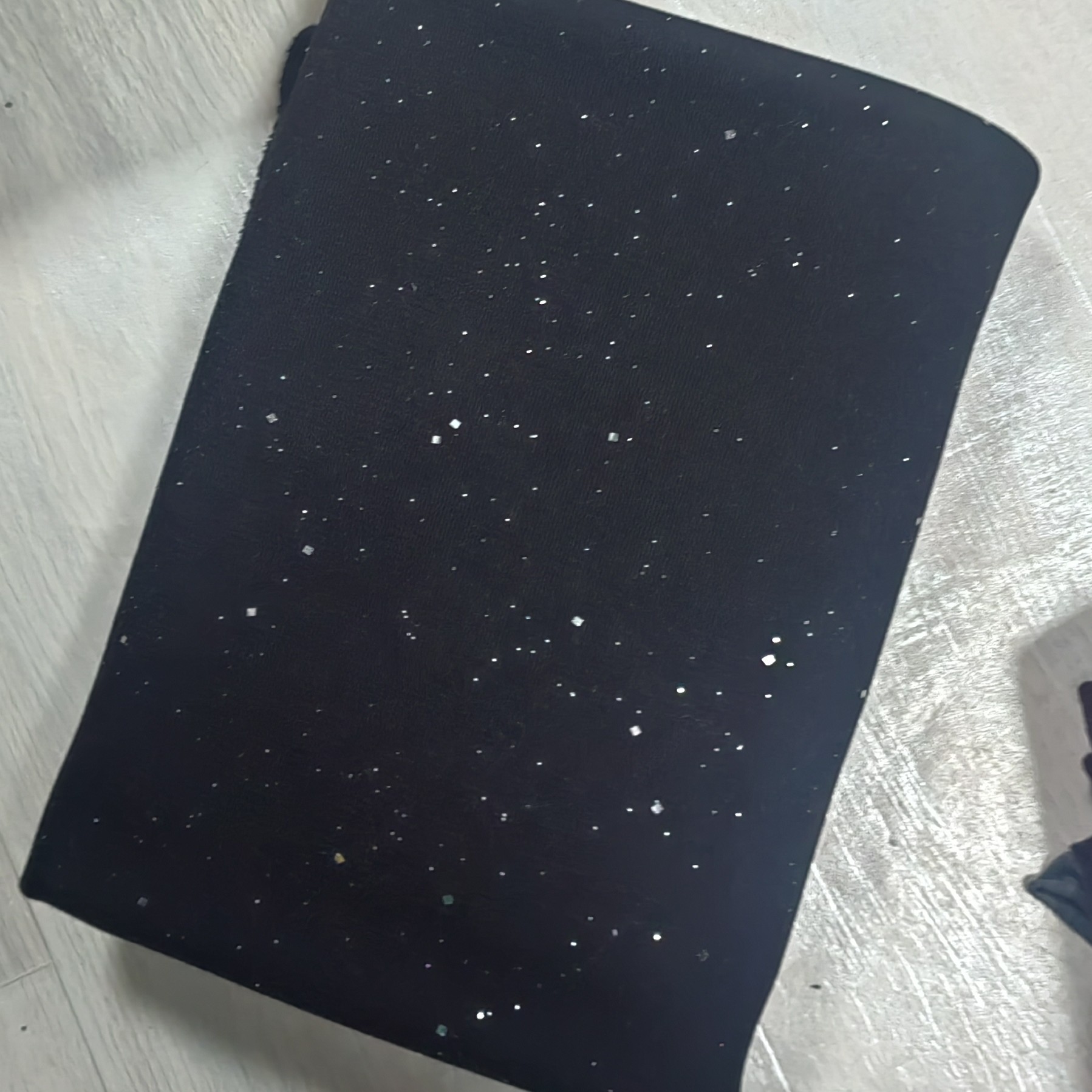 布优布艺面料-洒金牙签条黑水洗羊绒