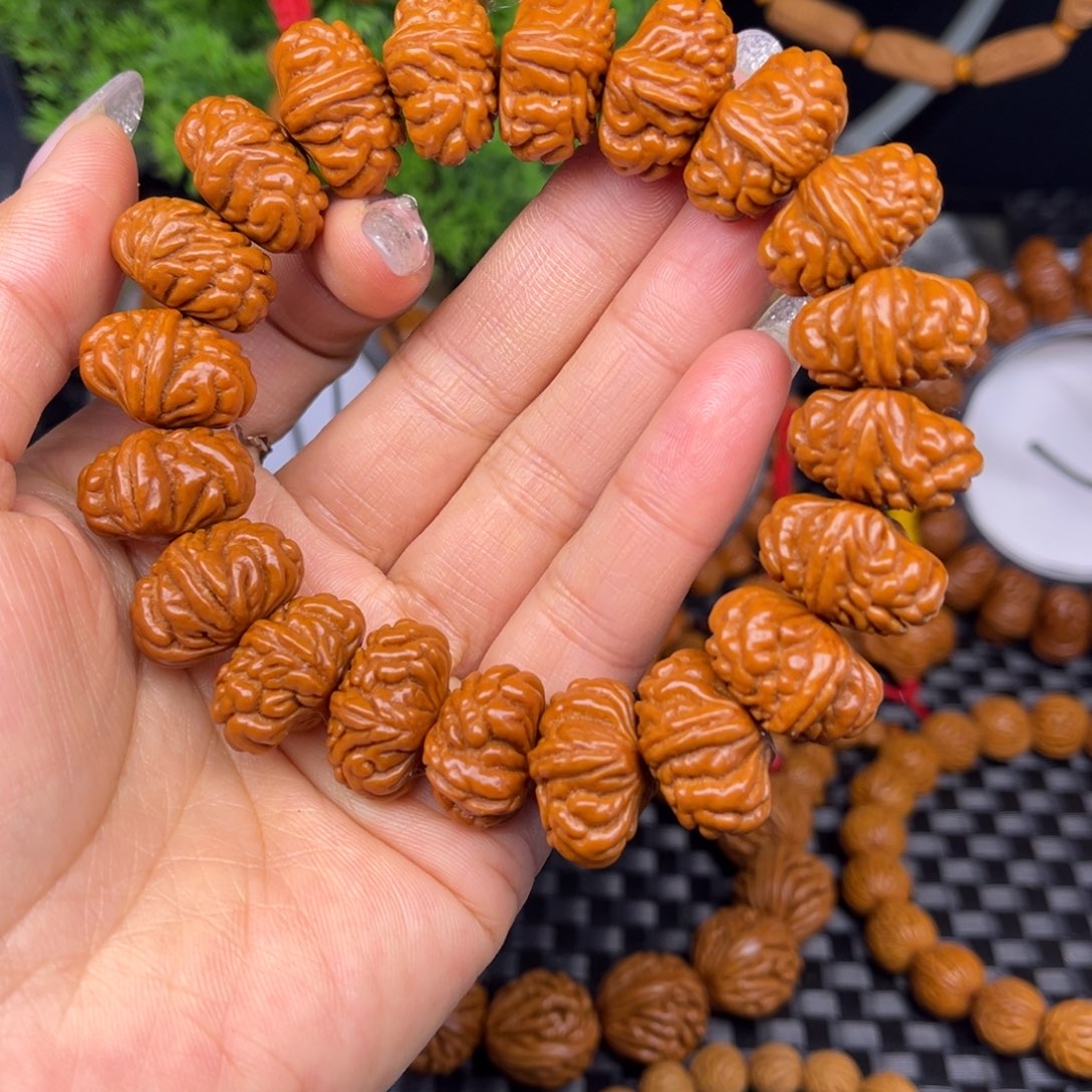 吊坠文玩核桃红魔将军肚单圈