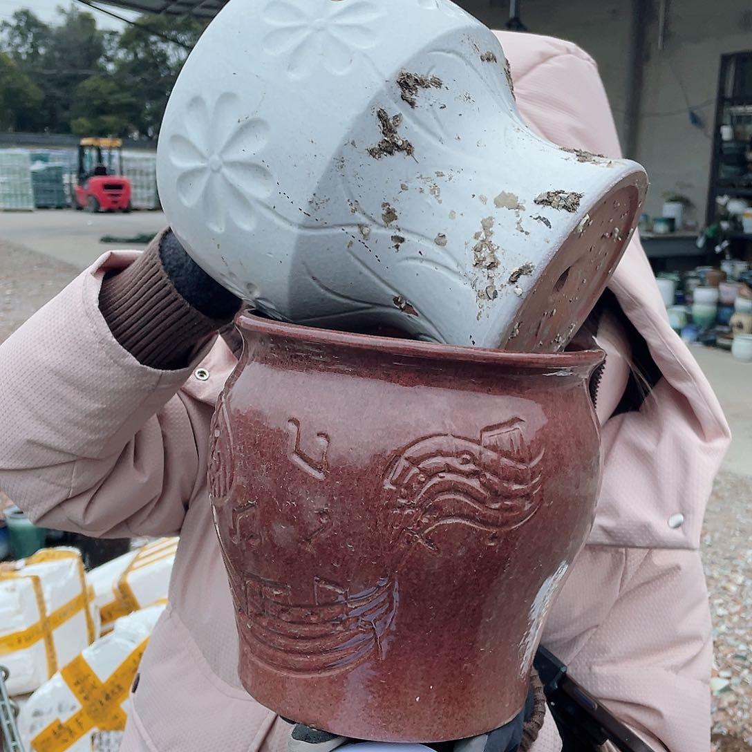 红陶王嫂花盆0214-572