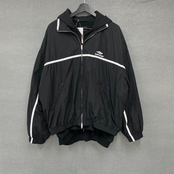 全新未使用 Balenciaga/巴黎世家 3B刺绣假两件帽衫外套/2码