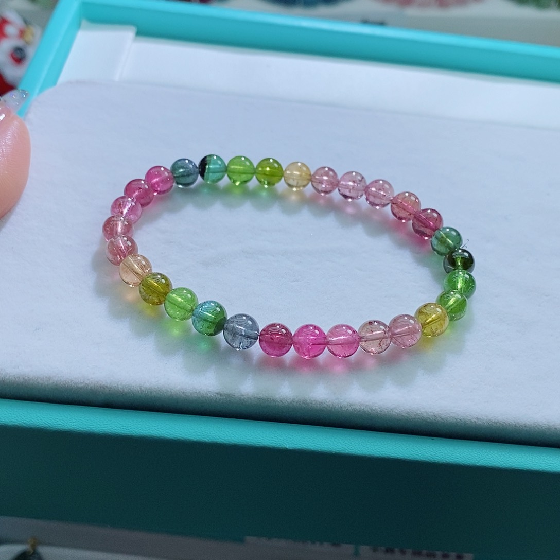 碧玺手链未镶嵌6mm左右