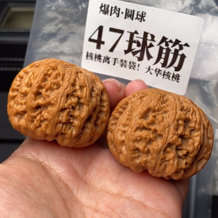文玩核桃把件47球筋