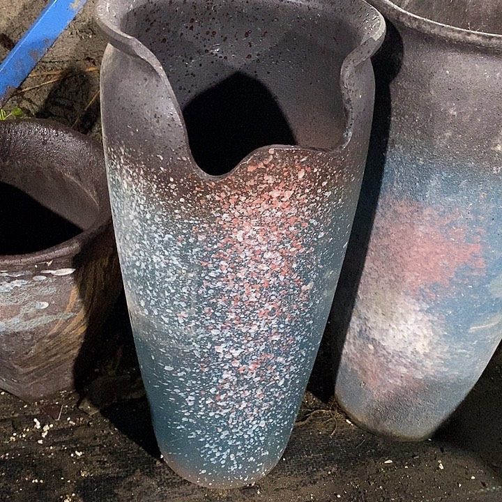 紫砂花盆口径 20高度45