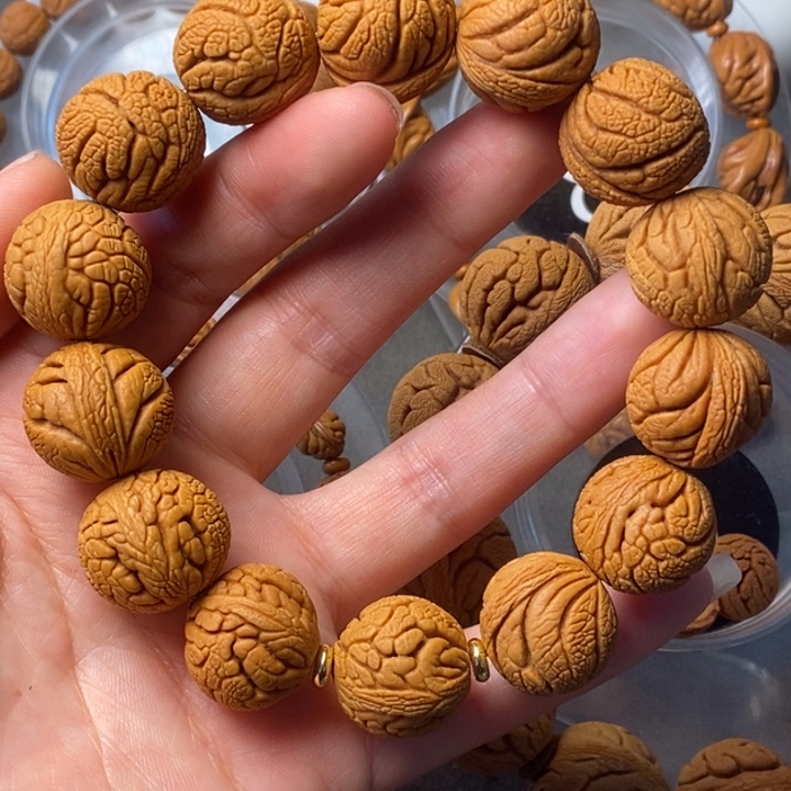 手串桃核秦岭龙纹桃核野生