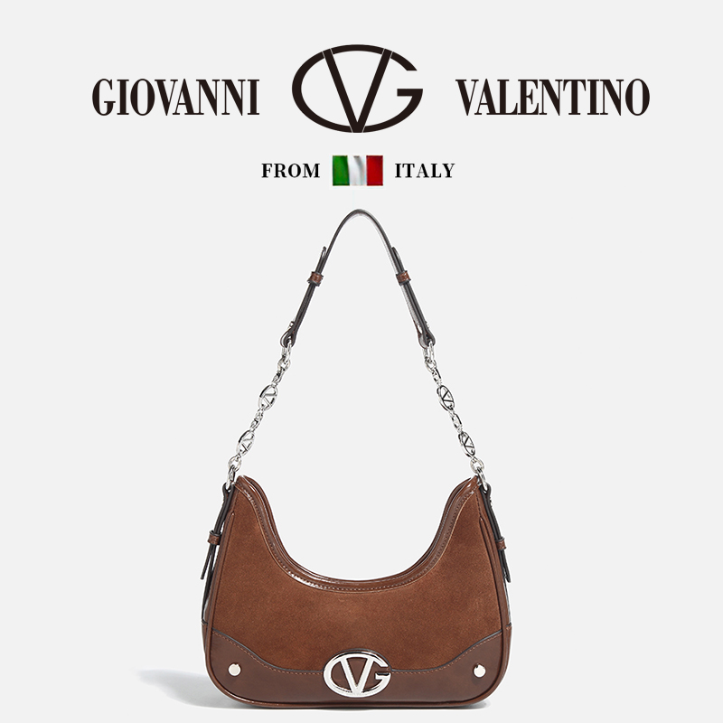 【杨杨专属】GIOVANNI VALENTINO/卓凡尼·华伦天奴单肩包月牙包