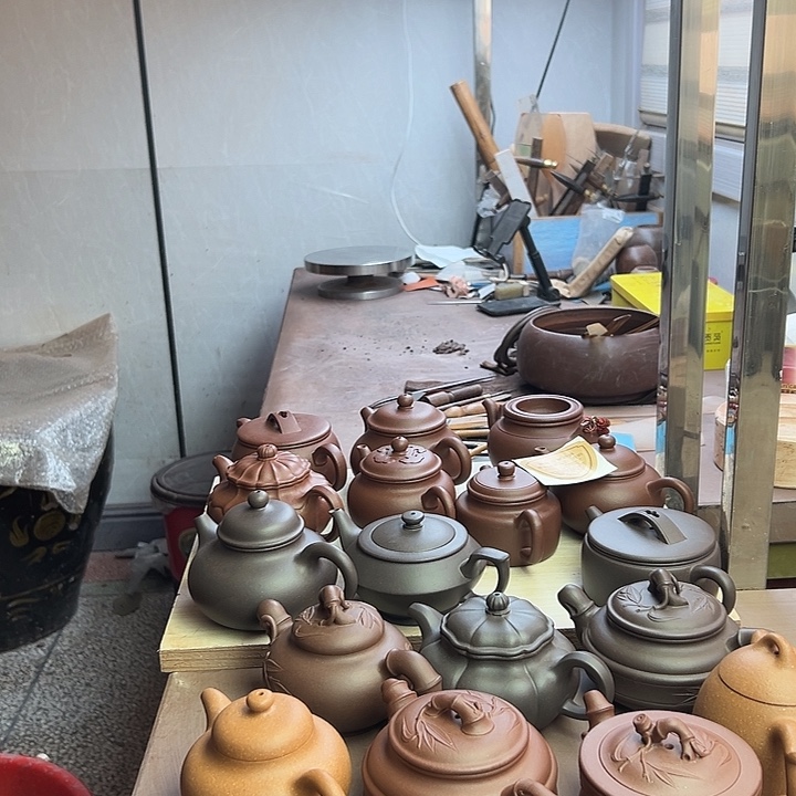 余***梁紫砂茶壶微瑕全手工制作