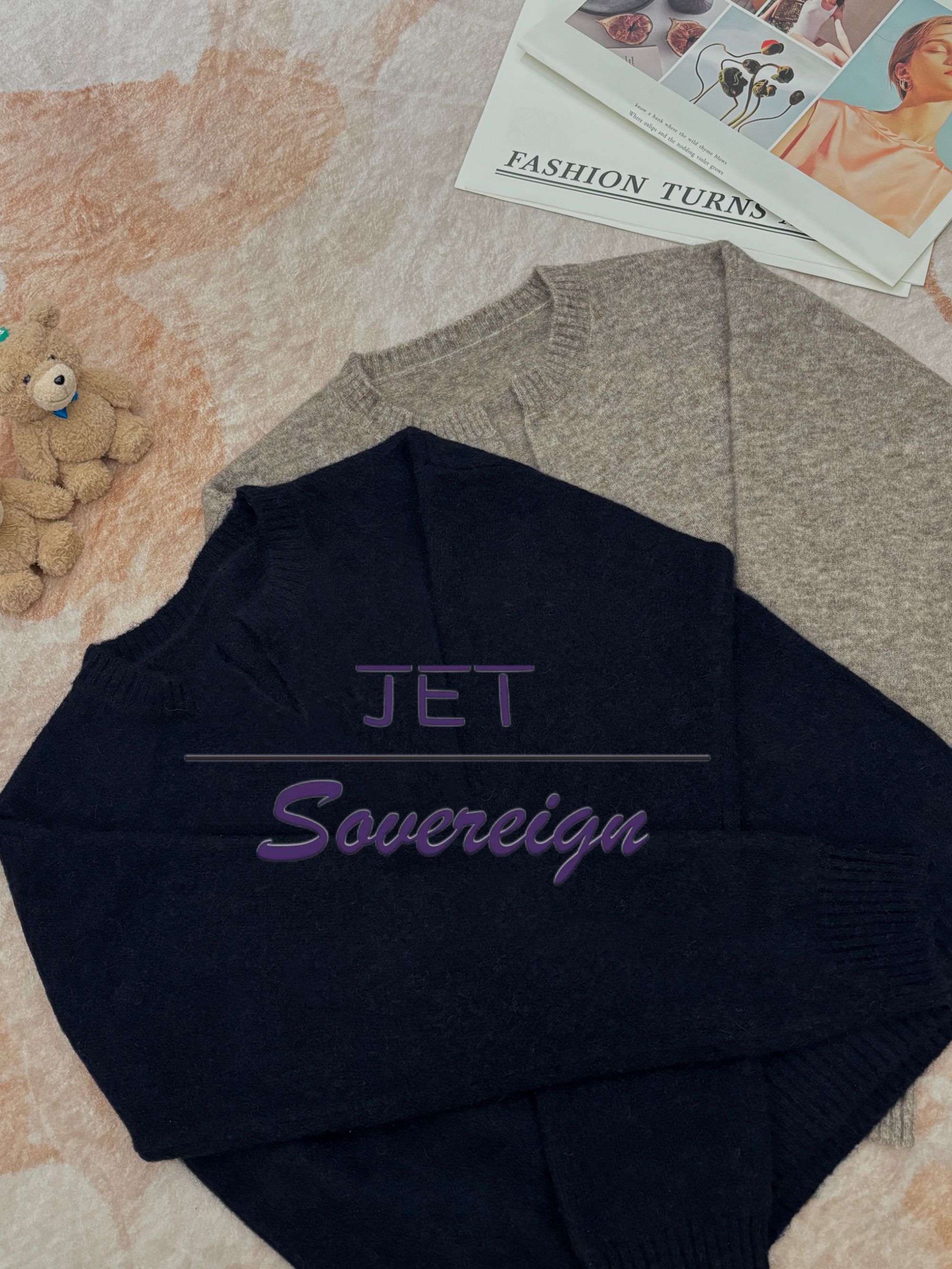 【JET出品】婴幼羊驼毛老钱新贵风v领套头毛衣