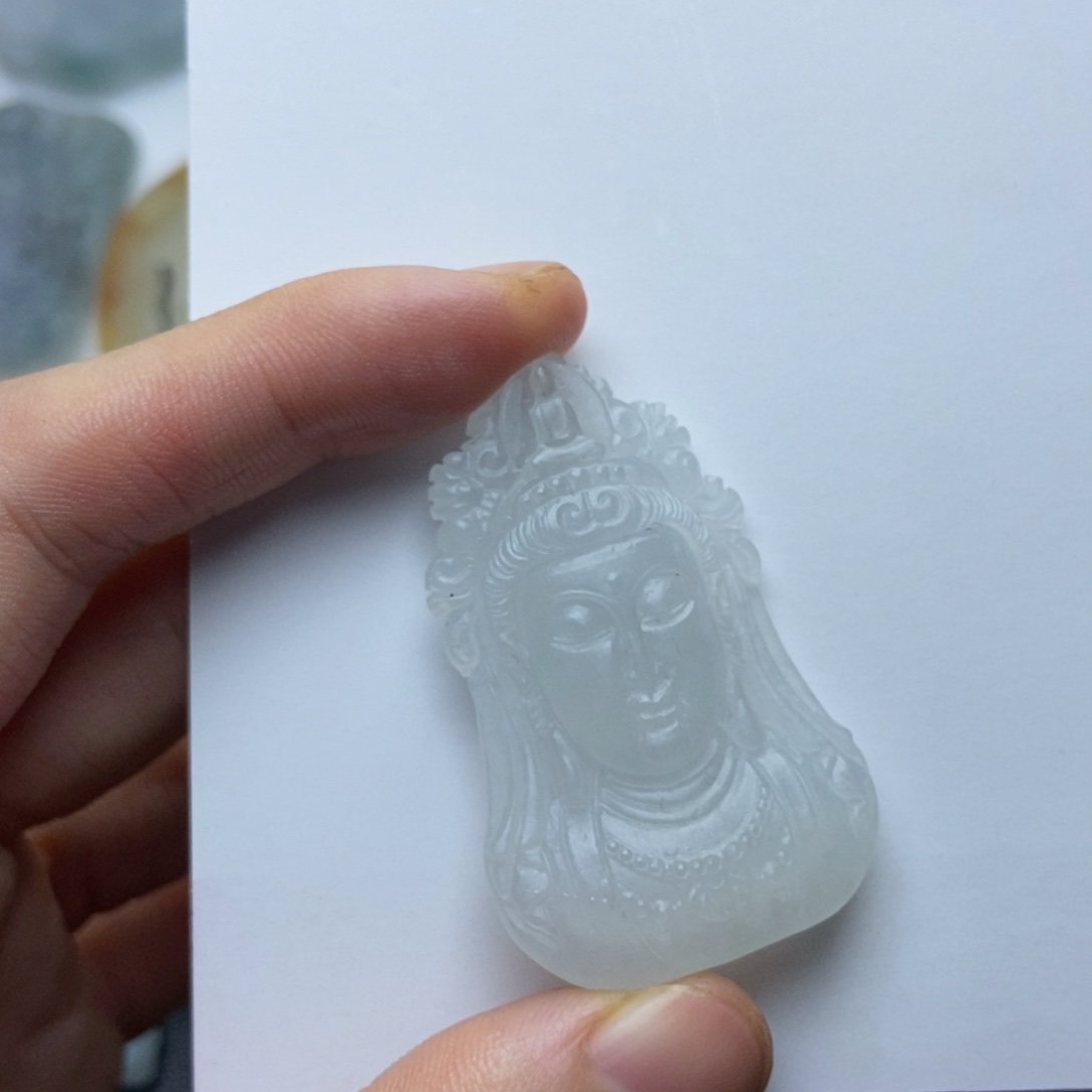 未镶嵌定制翡翠观音头