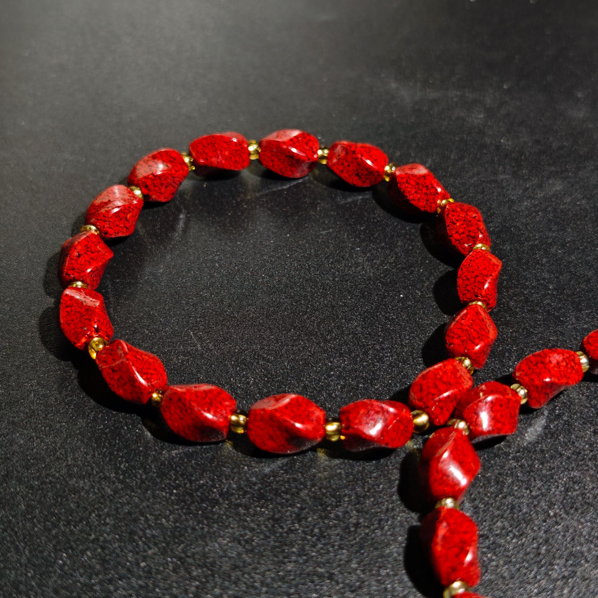 含辰砂工艺品不规则晶体砂朱砂手串 多样性发货 拍一发一 Z137