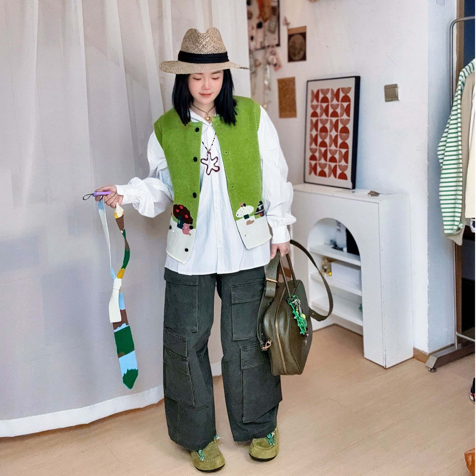 LUBEUINORTH 2025春秋新款时髦外穿针织马甲