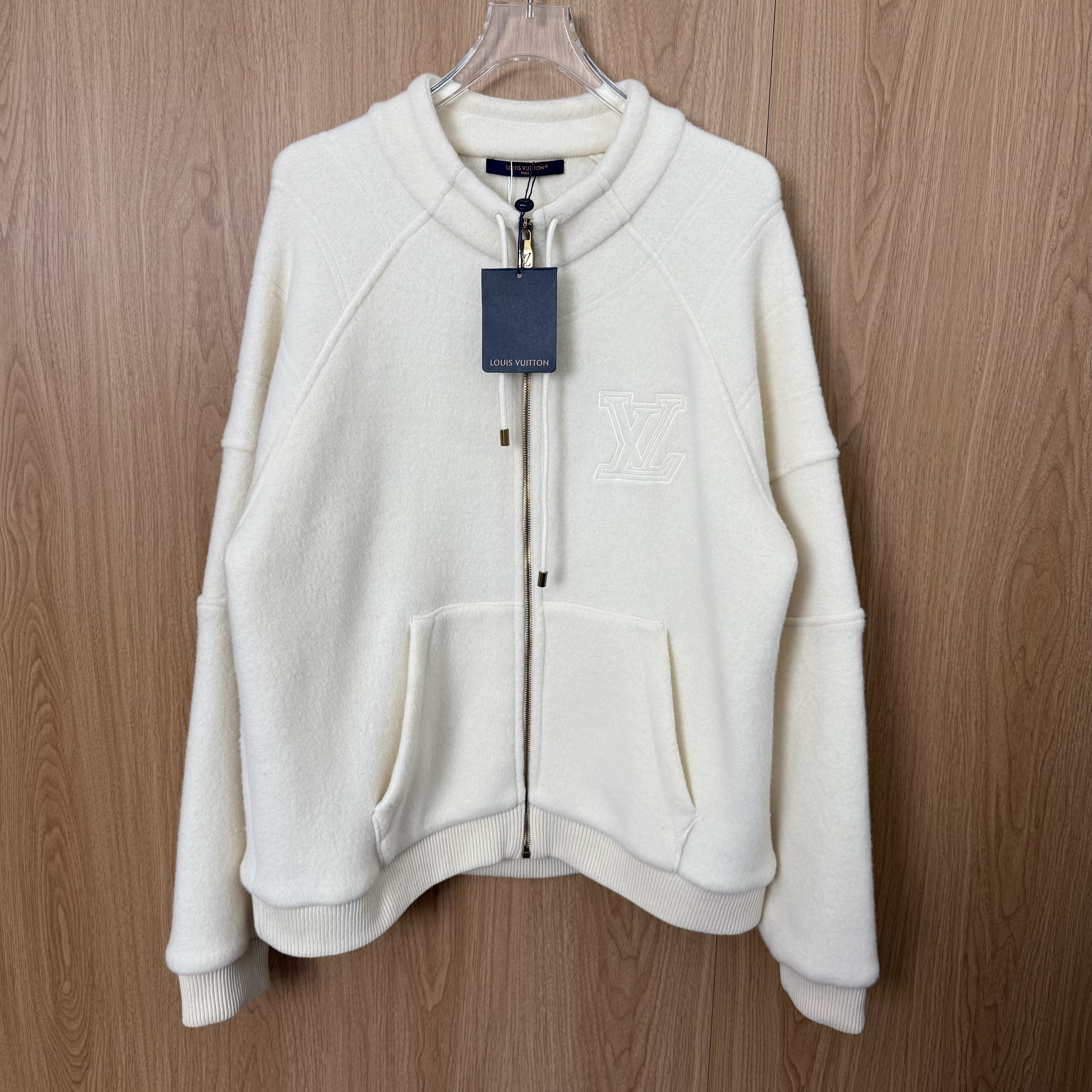 未使用 LouisVuitton/路易威登 SS25纯色羊毛高领夹克外套XXL码