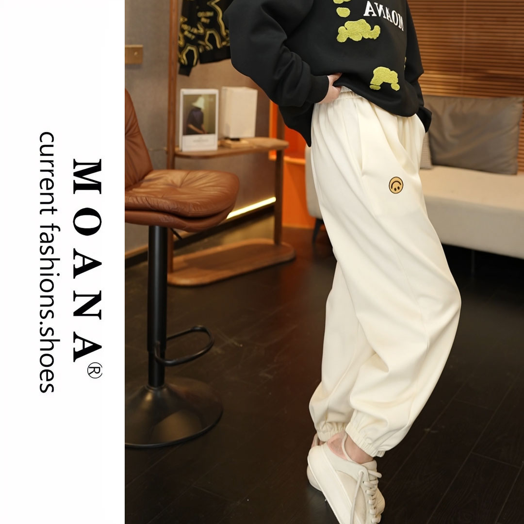 春季卫裤女休闲运动裤子宽松慵懒风格百搭时尚抽绳长裤潮牌新上