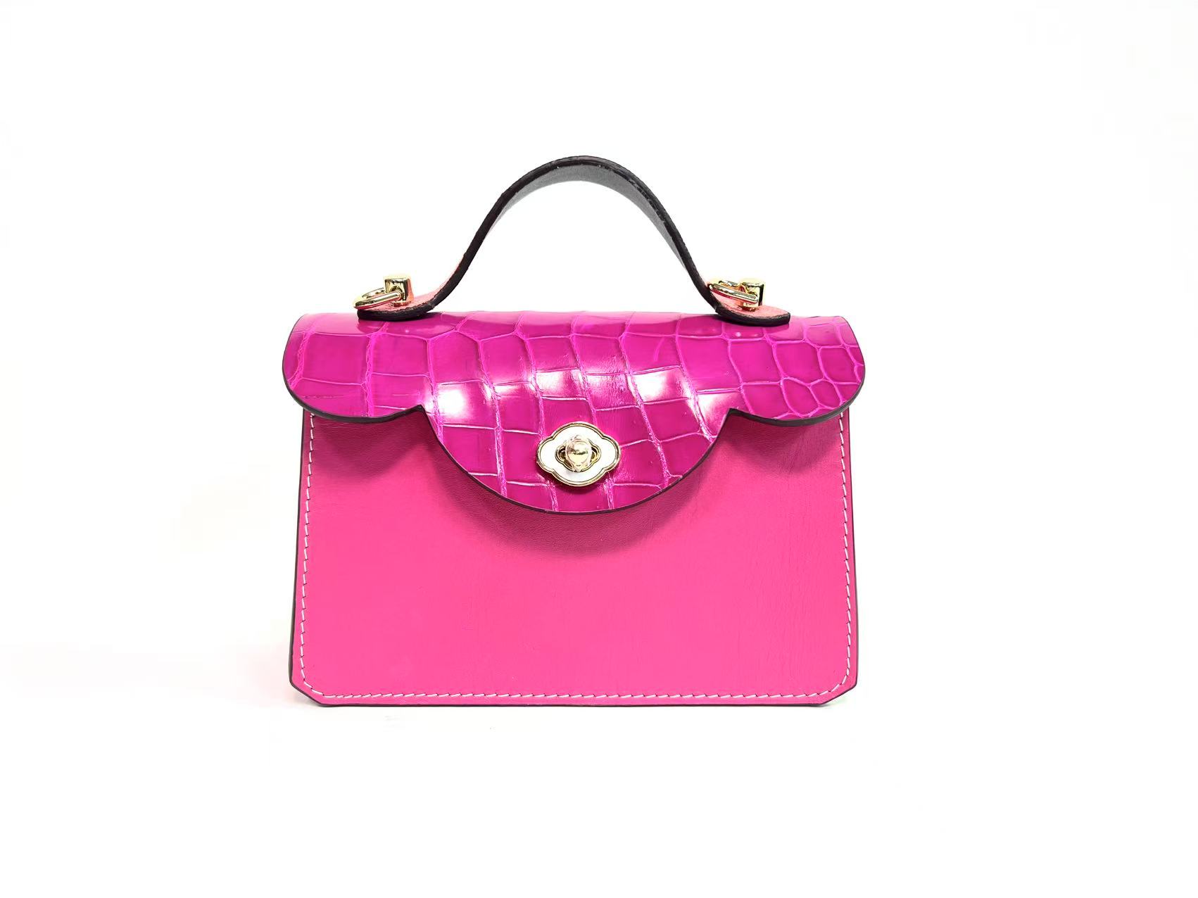 GE 【手机包】“大云朵”稀有动物皮意大利进口头层牛皮女包（无链条） 