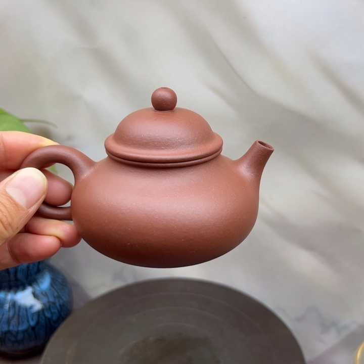 紫砂茶壶紫泥容天150c c