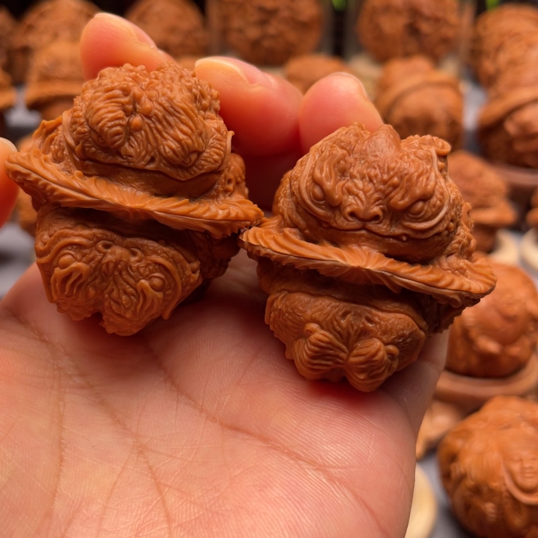 手串/手链核桃你***吗龙蝉蛤蟆头核桃雕刻核桃