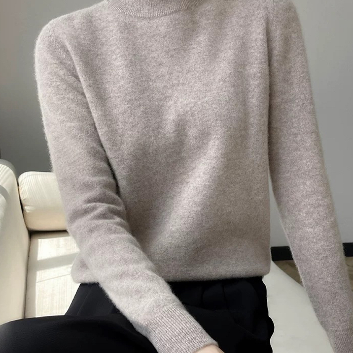 女纯色常规常规款麦穗镂空衫长袖女士修身内搭针织打底秋冬百搭