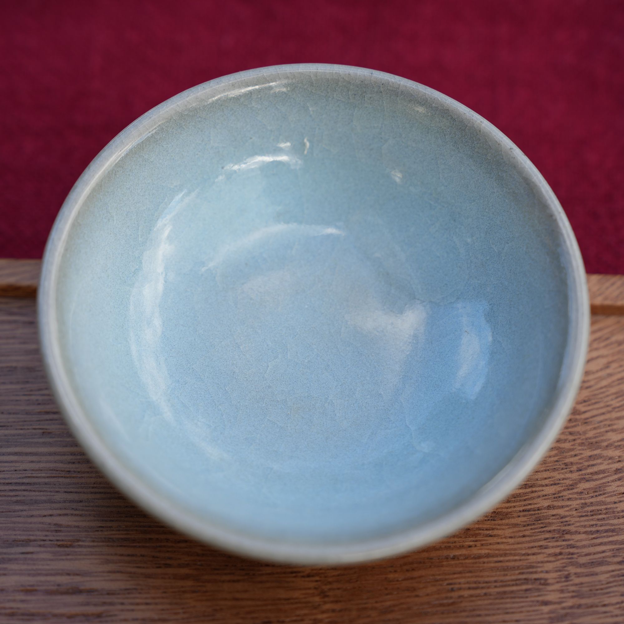 七彩虹窑天青釉茶碗陶瓷茶杯品茗杯家用全手工高档手工茶具主人杯