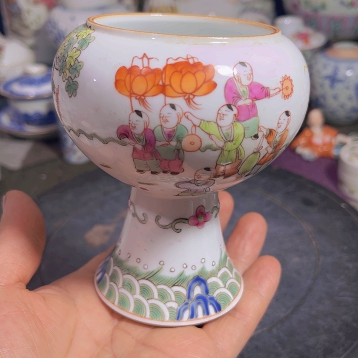 紫砂茶叶罐粉彩人物8888888888888