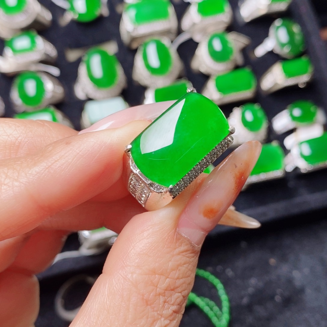 未镶嵌戒指翡翠天然翡翠正品