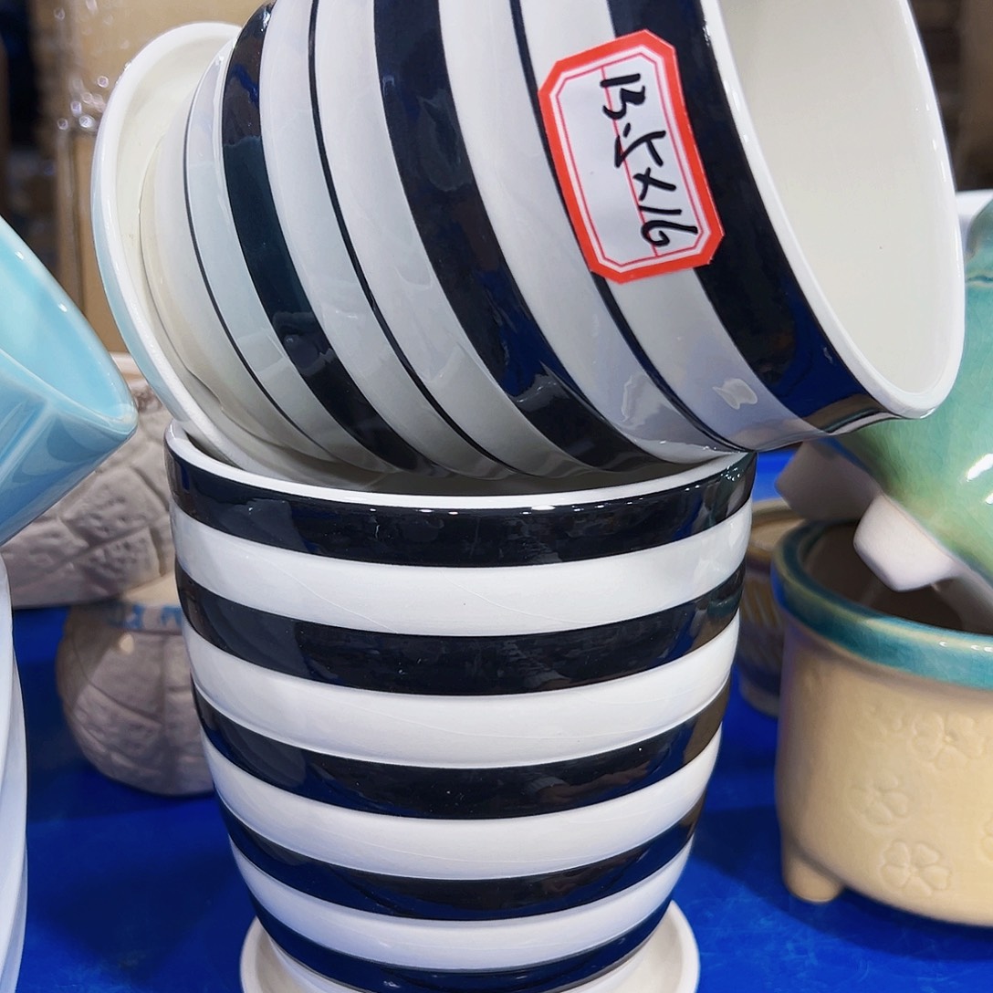 有孔外贸尾单陶瓷花盆凑单10米包邮