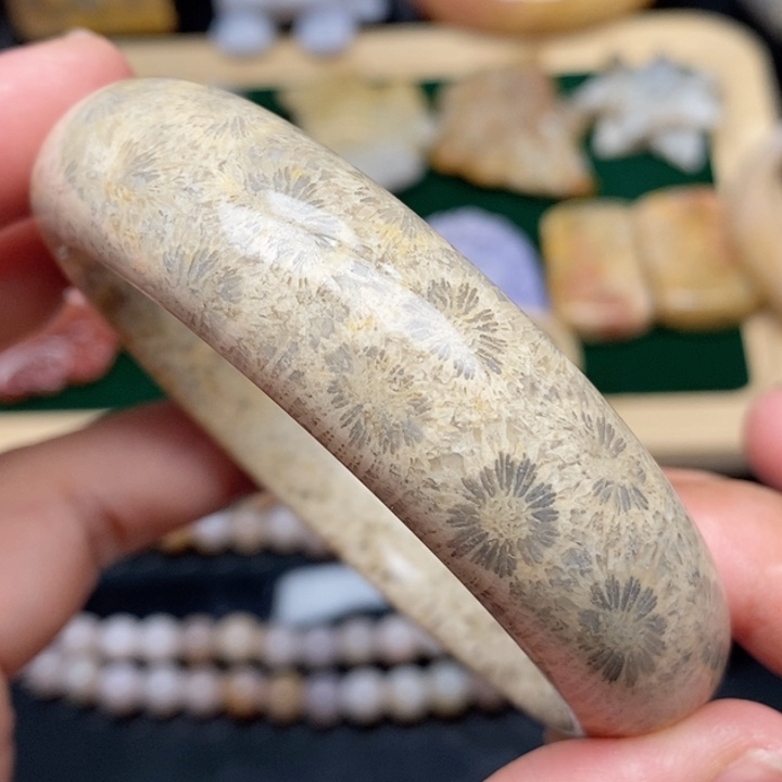 硅化珊瑚（珊瑚玉）手镯未镶嵌58.