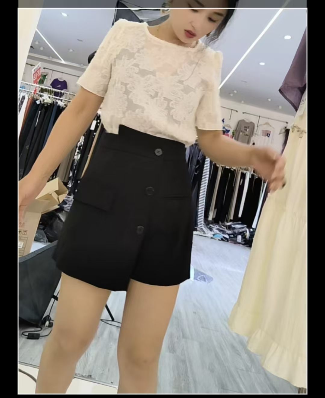 裤裙网红洋气休闲打底女士阔腿设计师显瘦气质高腰时尚880