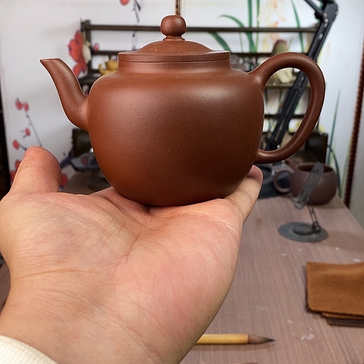 五号井底槽青全手工制作宫灯壶260cc