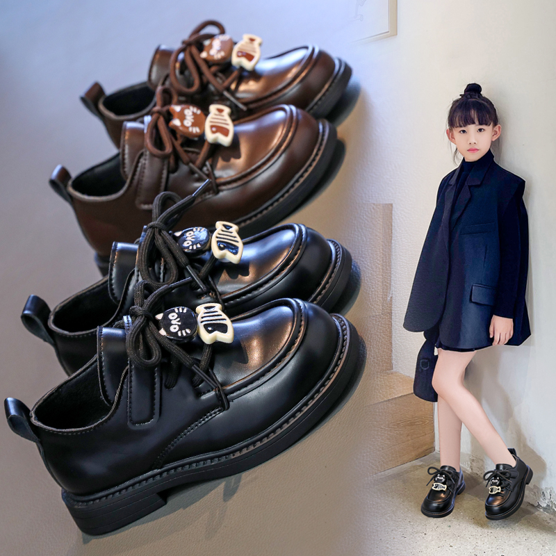 女童小皮鞋春季2025年新款儿童时尚演出乐福鞋女孩单里公主鞋潮牌