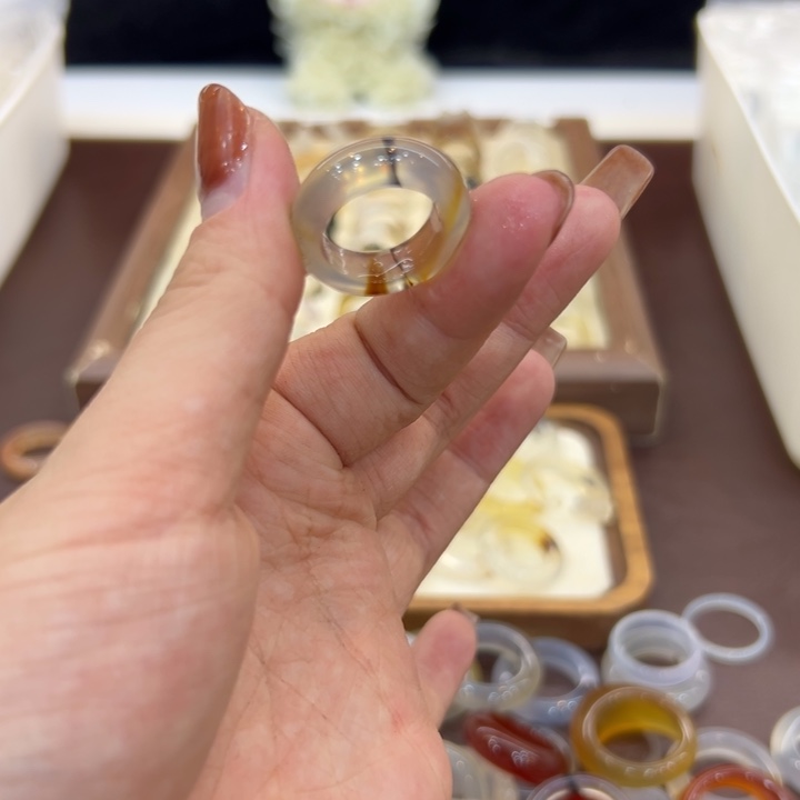 玛瑙/玉髓合金戒指34港10