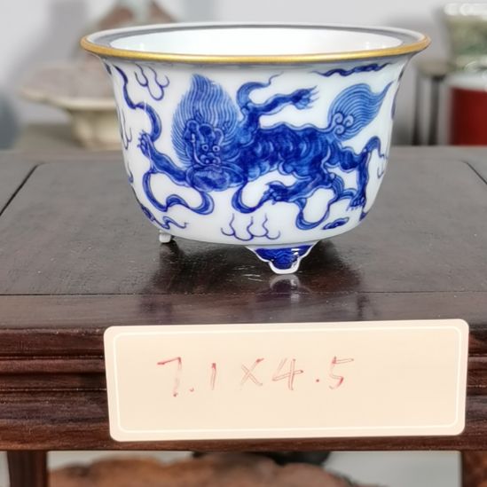 手工手绘釉盆大徳堂
