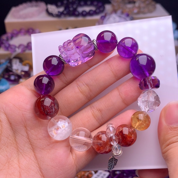 水晶手链未镶嵌紫水晶设计款手链