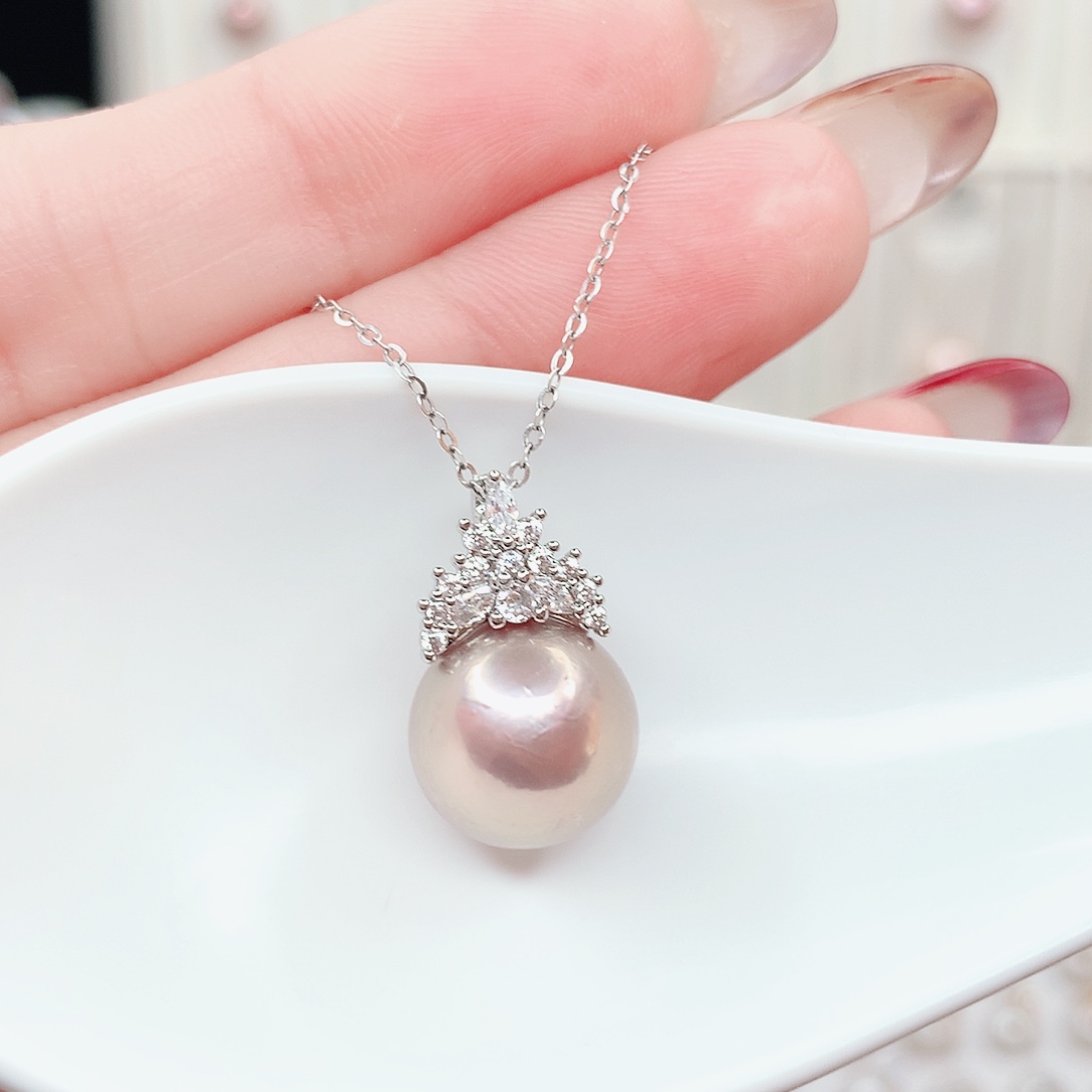 合金淡水珍珠吊坠(赠链)