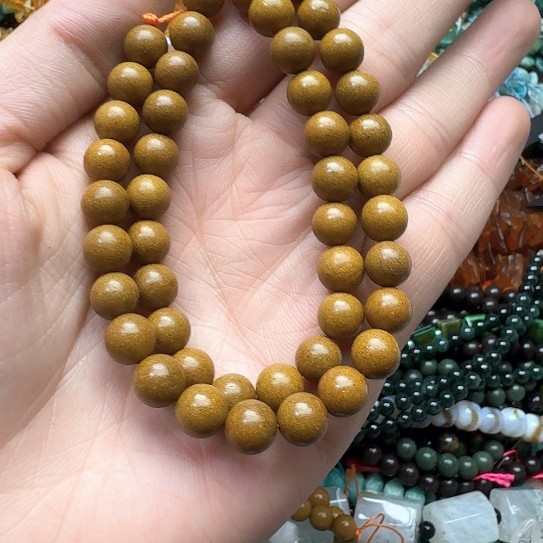 玛瑙/玉髓合金珠宝半成品一条8mm桂花合香珠
