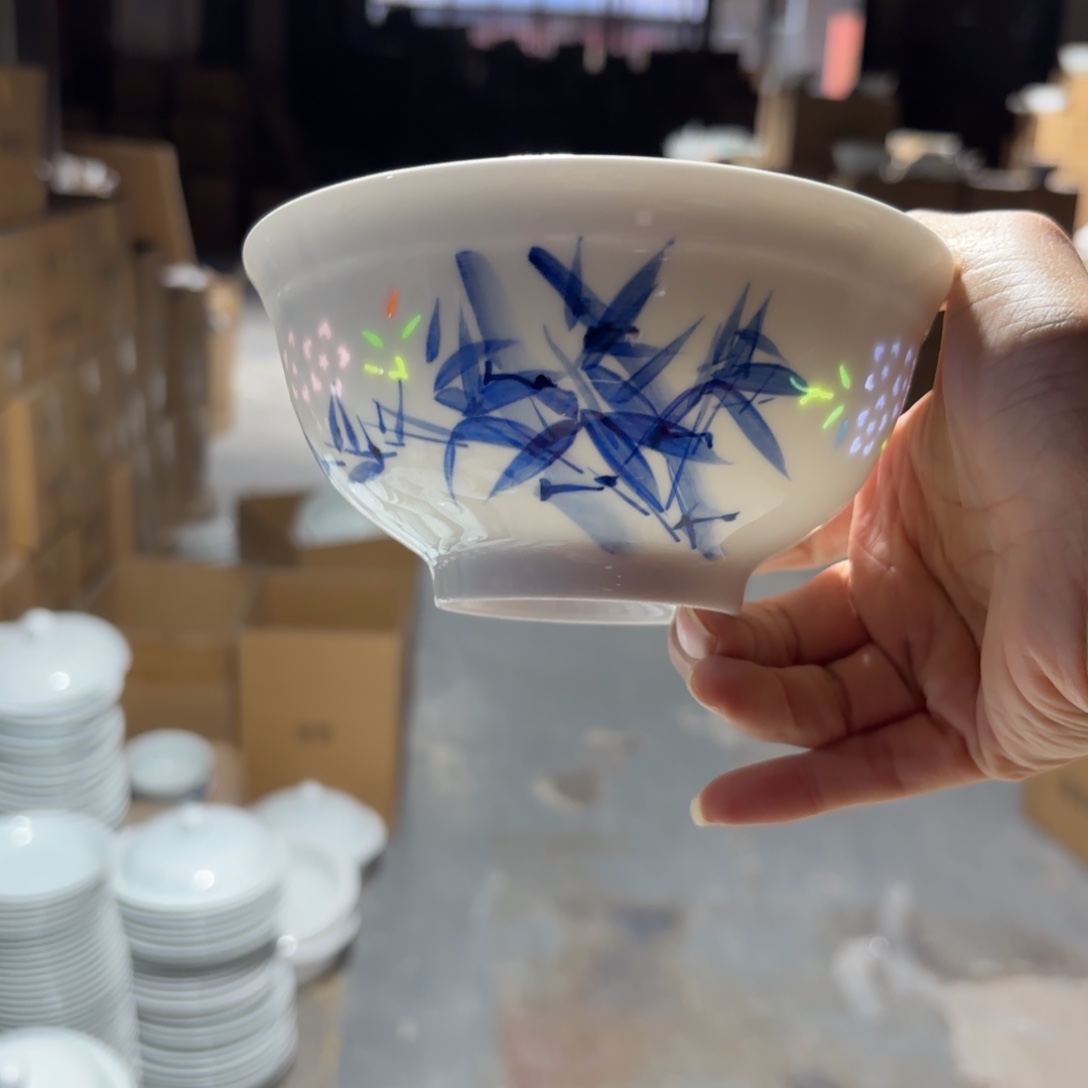 玉瓷景德镇陶瓷两只微瑕