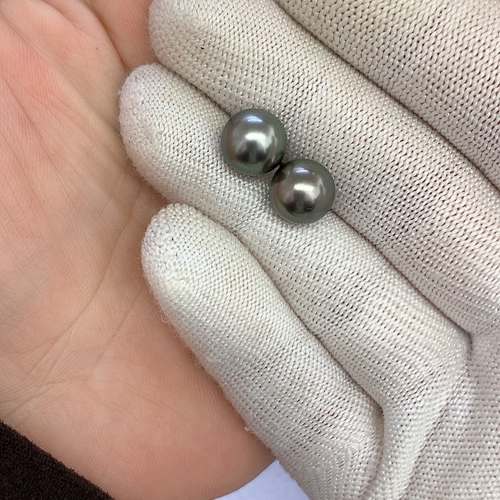 海水珍珠耳饰未镶嵌定制