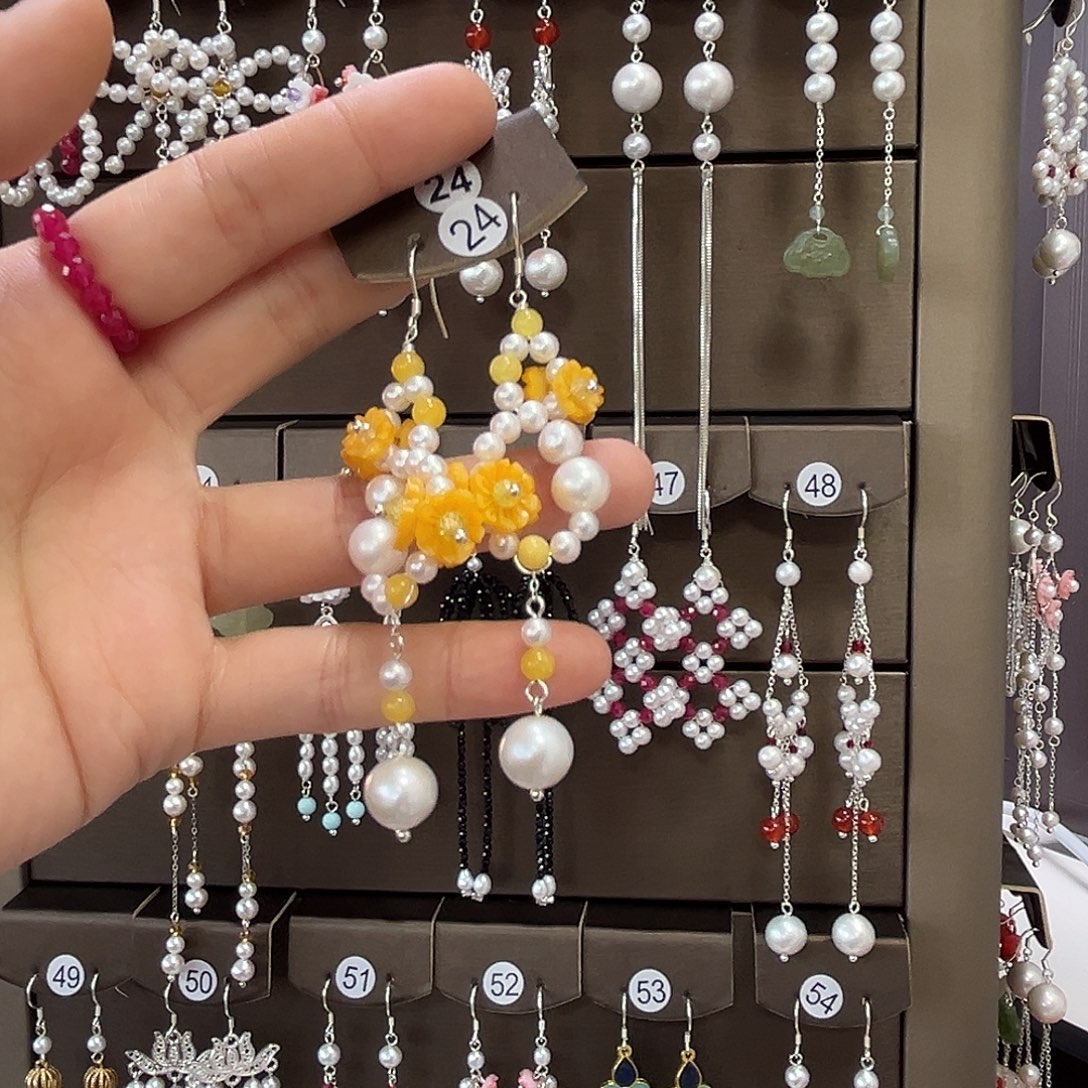 寿***山925银博雅手作S925纯银耳饰