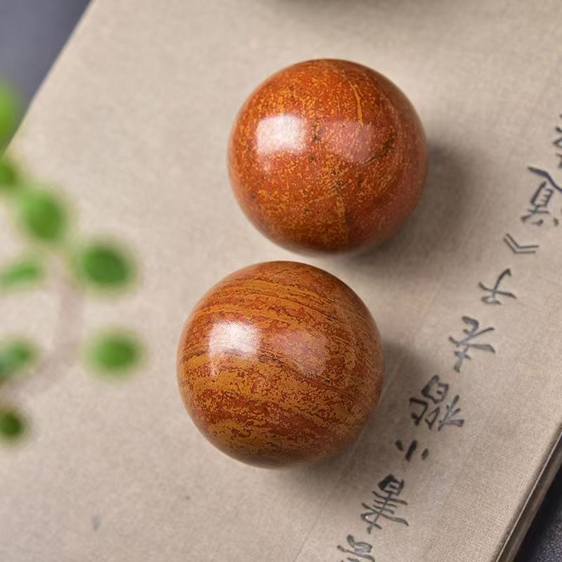 泗滨砭石手把球健身球一对泗水砭石