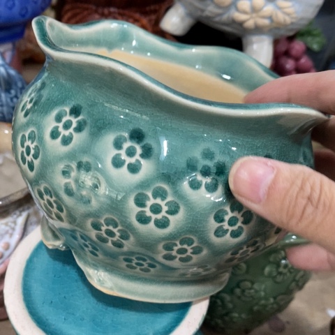陶瓷印章绿花133134343