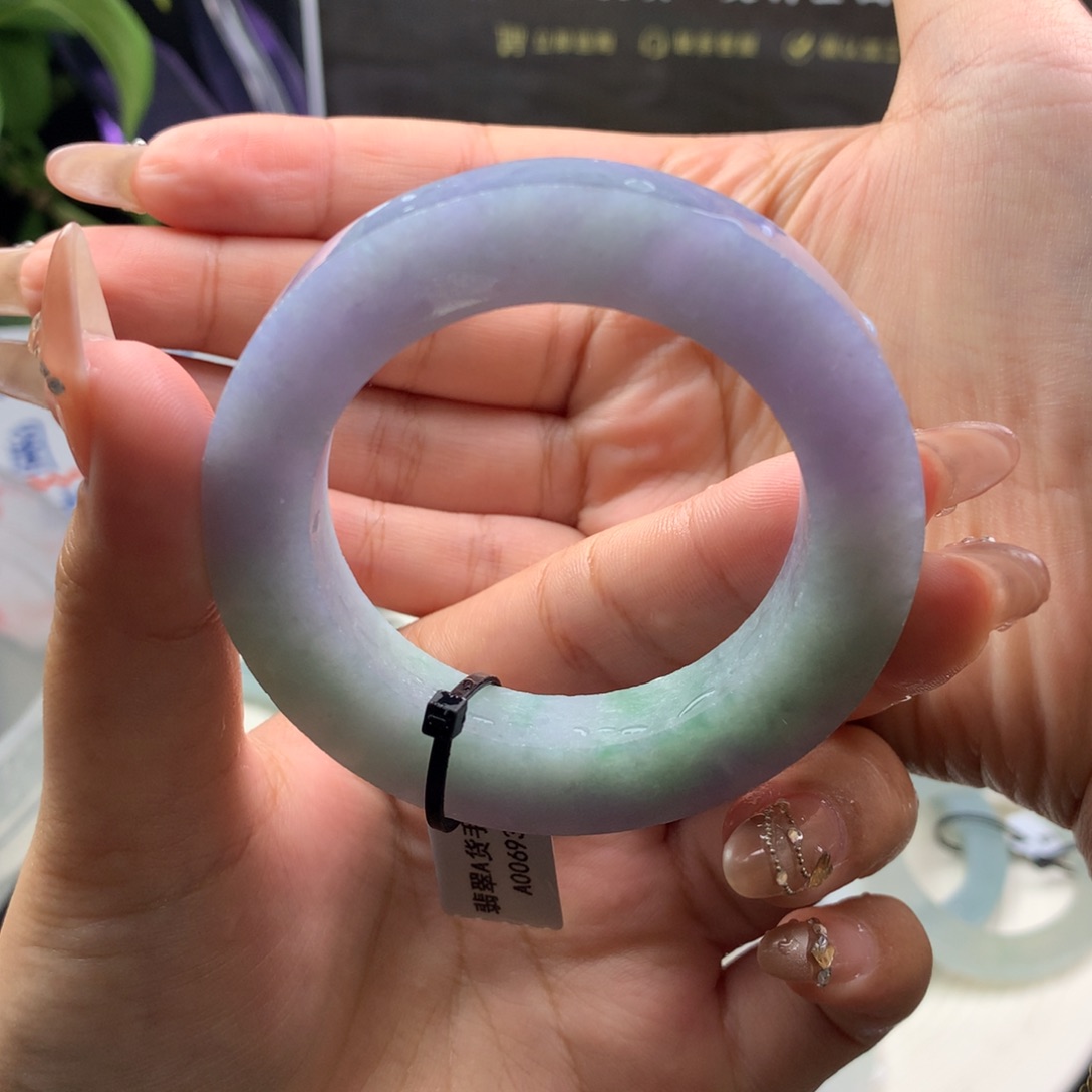 定制翡翠叮当镯未镶嵌46/54 宽10*