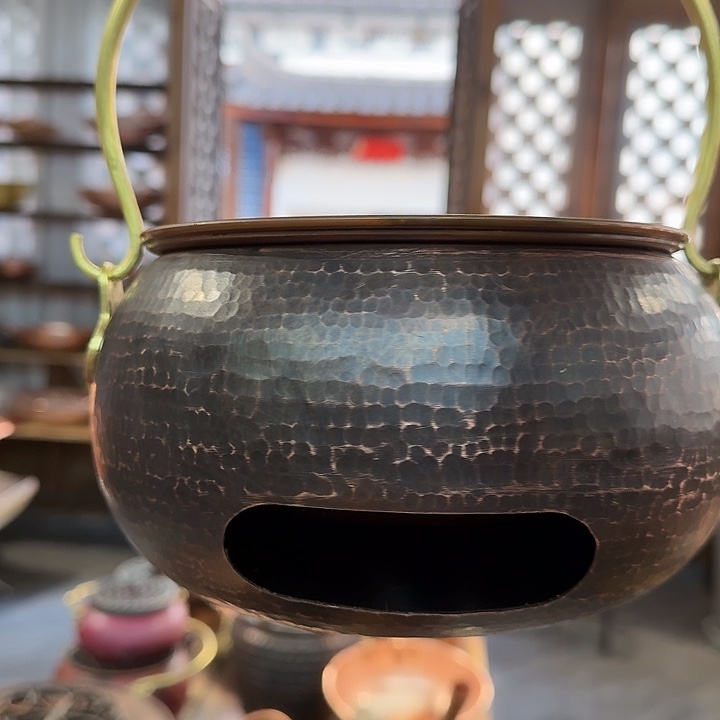紫铜手工制作炭炉