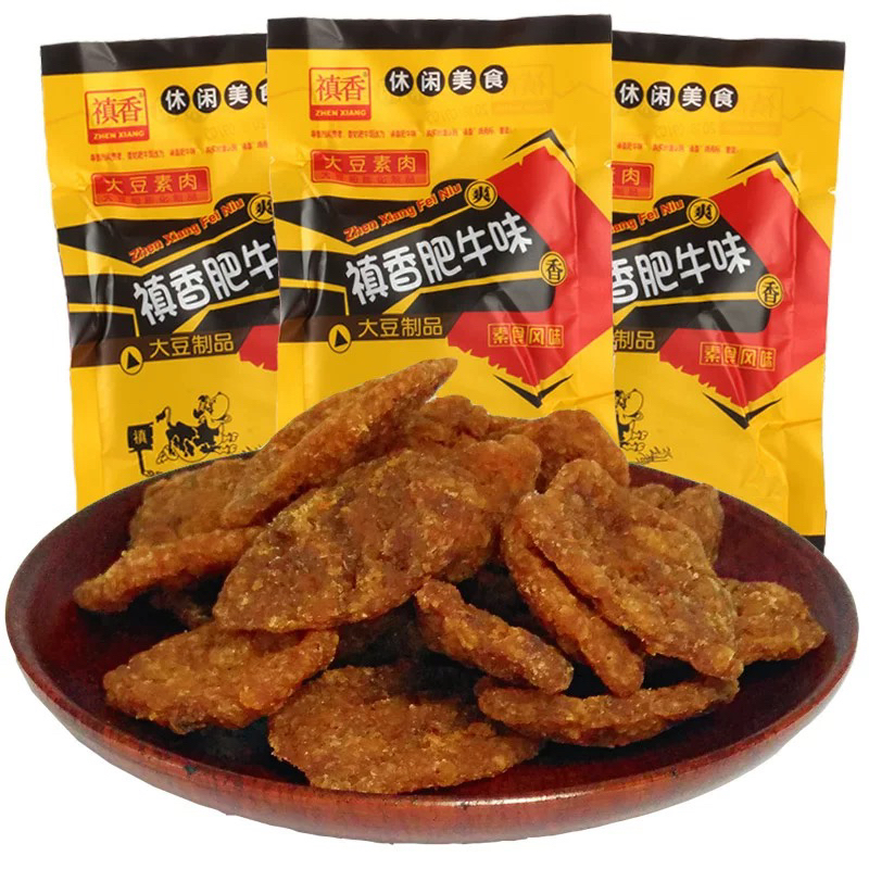 禛香肥牛味！（原香菇肥牛味）素肉童年怀旧解馋休闲零食小吃