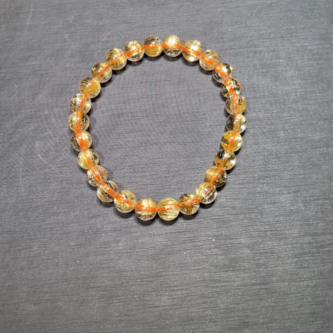 ღ****手串水晶未镶嵌金钛晶