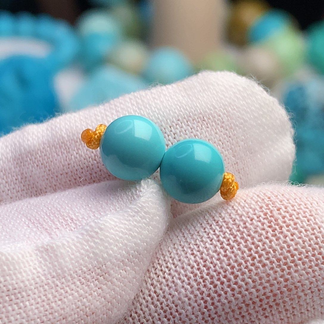 未镶嵌绿松石珠宝奇石7.1毫米