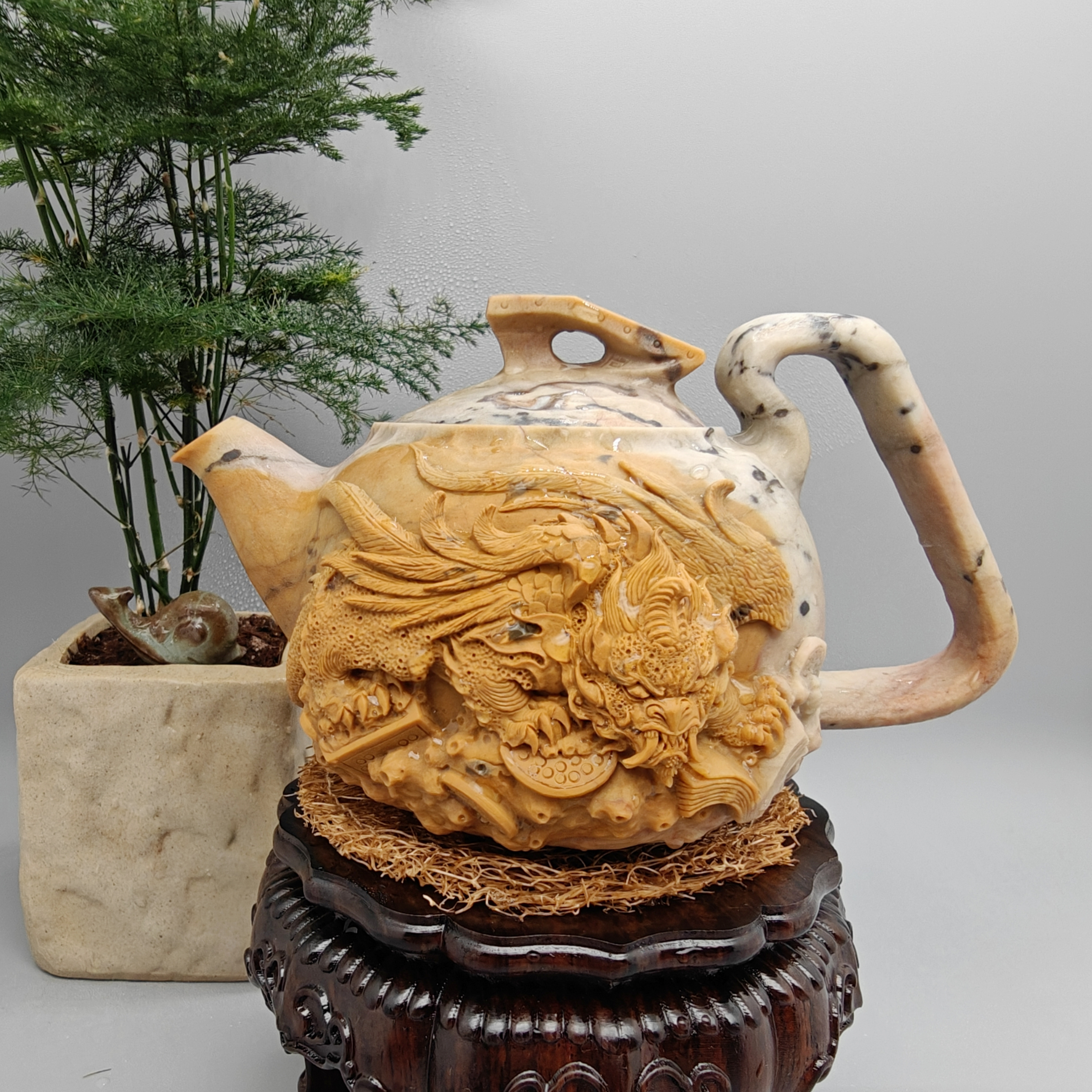 冰碛岩石壶冰碛玉《飞天貔貅》
