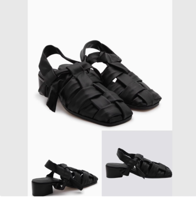 HEREU HEELED罗马编制中跟凉鞋