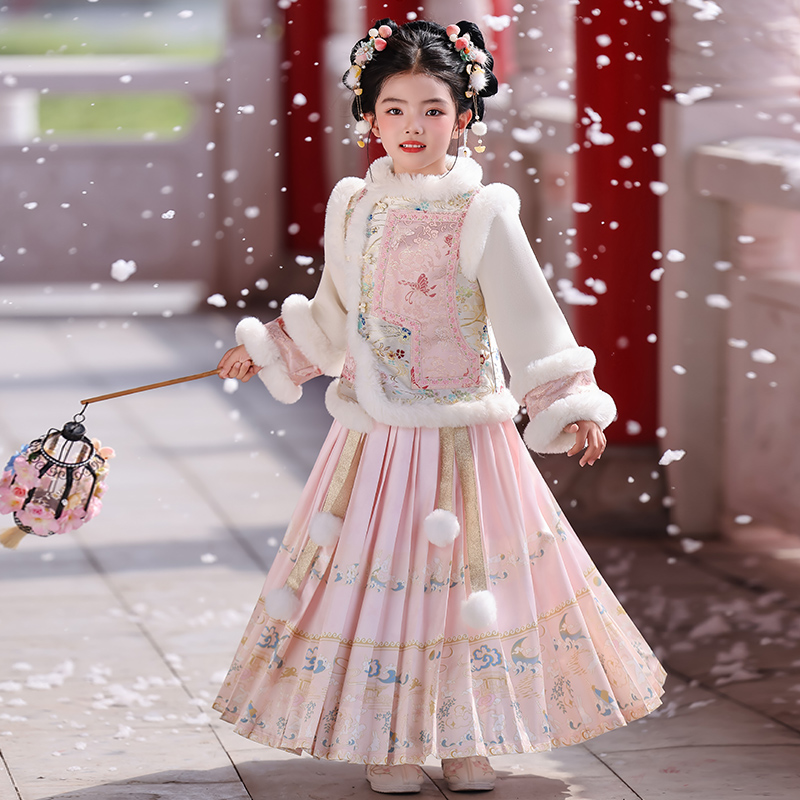 女童汉服秋冬2025新款中国风古装拜年服儿童冬季过年衣服古风唐装