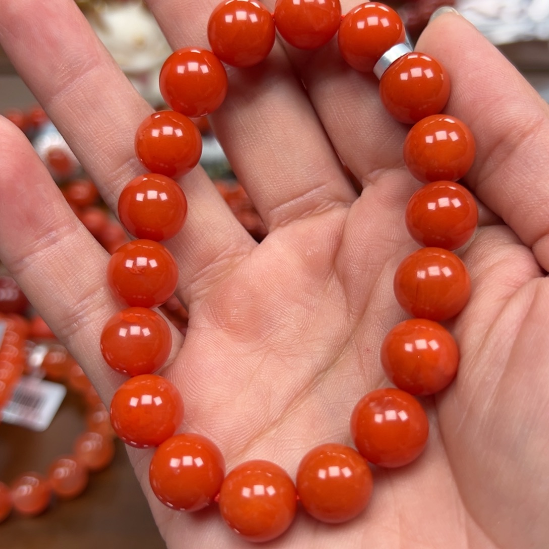 南红玛瑙未镶嵌手链