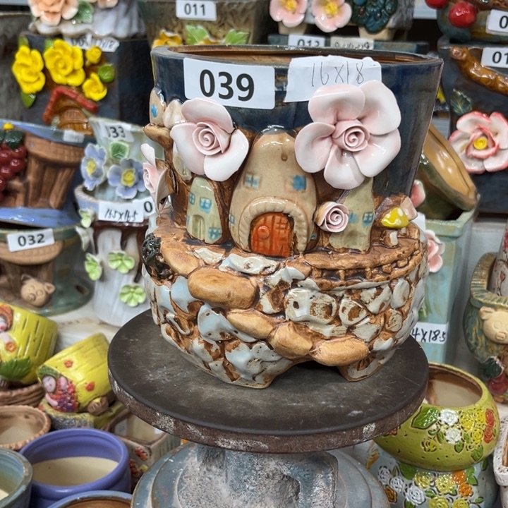 紫砂花盆粗陶材质多肉花盆